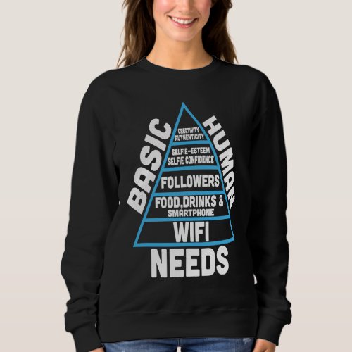 Basic Human Needs Popular Trendy Teenage Sweatshirt