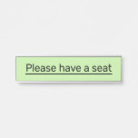 [ Thumbnail: Basic, Humble & Minimal "Please Have a Seat" Door Sign ]