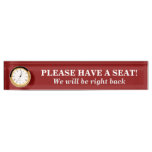 [ Thumbnail: Basic, Humble "Please Have a Seat!" Desk Name Plate ]