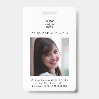 Basic Identification Badge with Photo and Logo