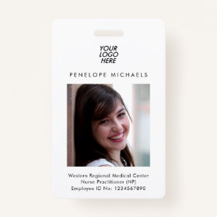 Basic Identification Badge with Photo and Logo
