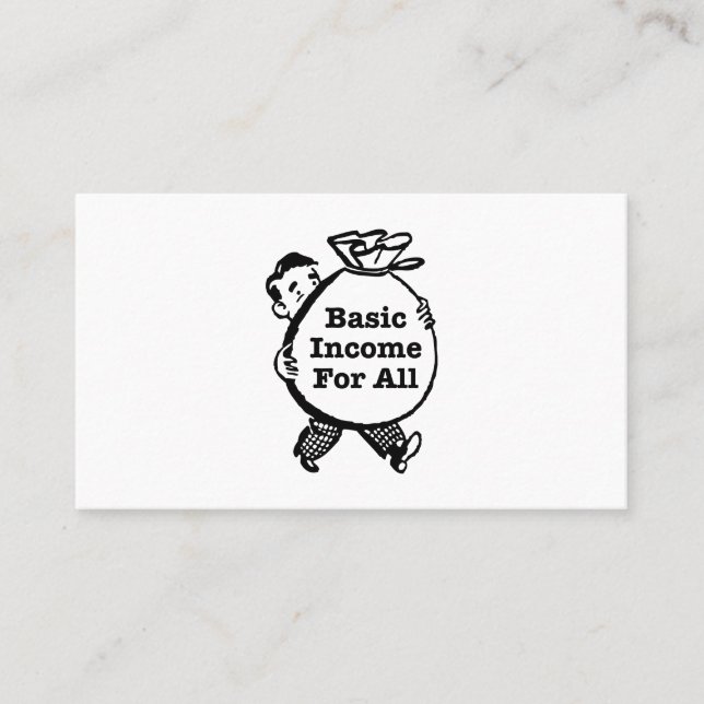 Basic Income For All Business Card (Front)