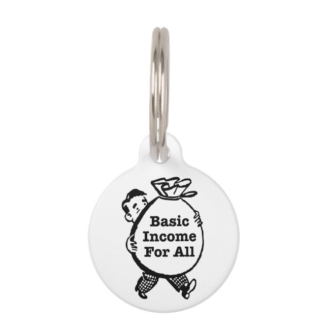 Basic Income For All Pet ID Tag (Front)