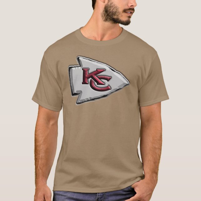 Basic Kansas City Chiefs Logo Oversized T-Shirt (Front)