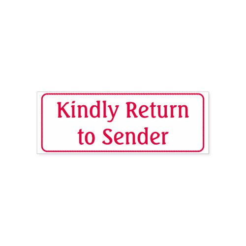 Basic Kindly Return to Sender Rubber Stamp