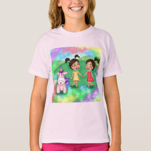 Basic lightweight T-Shirt with fun colorful print.