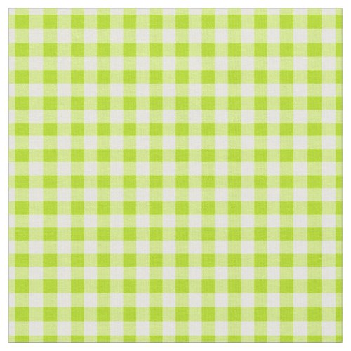 Basic Lime Green Gingham Fabric