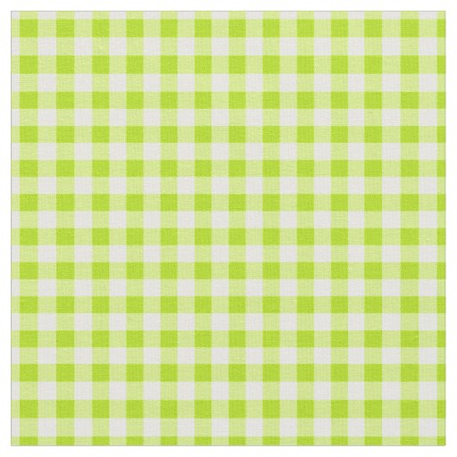 Basic Lime Green Gingham Fabric