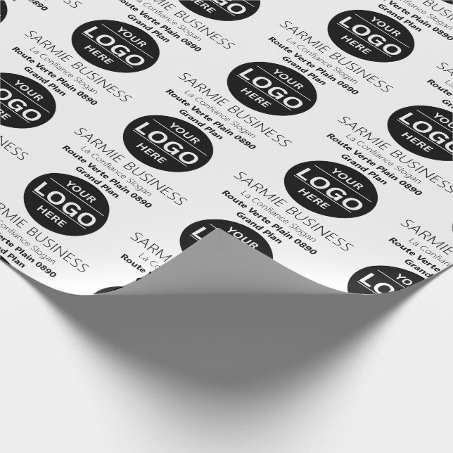 Basic Logo Custom Bag, Business or Shop Tote Bag Wrapping Paper (Corner)