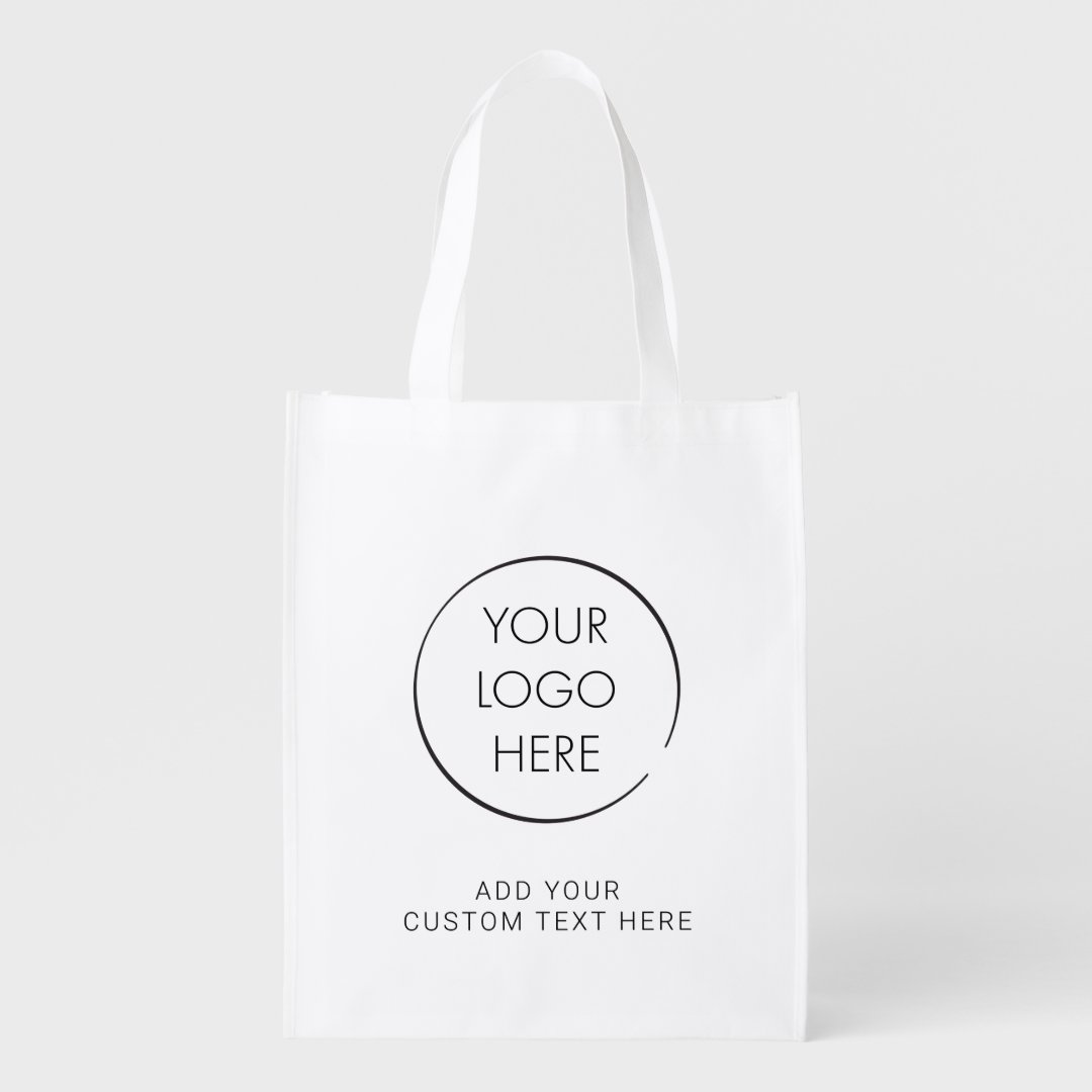Basic Logo Custom Bag, Business Promotional Tote Zazzle