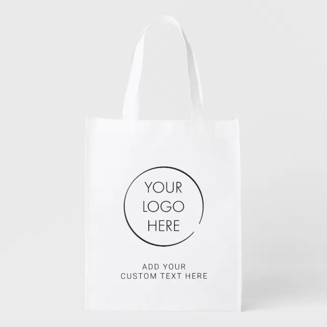 Basic Logo Custom Bag, Business Promotional Tote | Zazzle