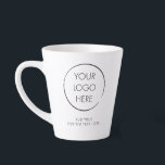 Basic Logo Custom, Business or Marketing Latte Mug<br><div class="desc">Add your logo and text to create a cool custom mug for your business or event. These mugs are great for marketing and promotions.</div>