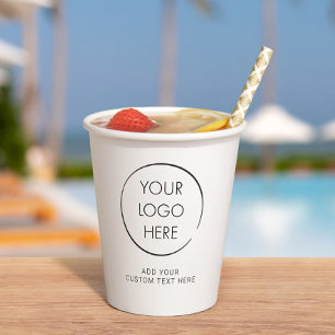 Basic Logo Custom, Business or Marketing Paper Cups