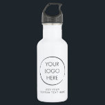 Basic Logo Custom, Business or Marketing Stainless Steel Water Bottle<br><div class="desc">Add your logo and text to create a cool custom water bottle for your business or event. These bottles are great for marketing and promotions.</div>