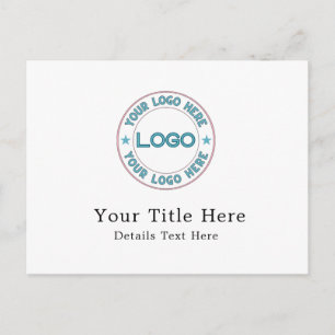Basic Logo Custom Holiday Postcard