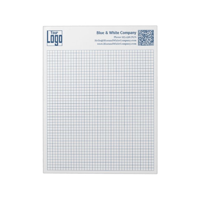 Basic Logo QR-code Blue Grid Graph Calcpad Notepad (Rotated)