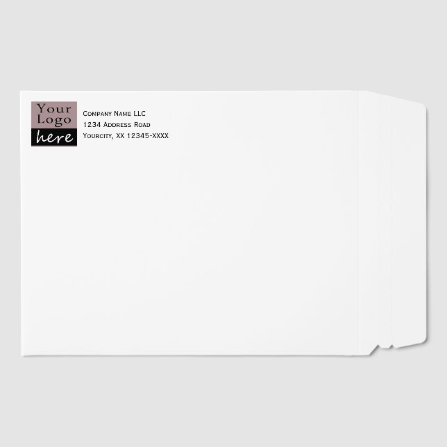 Basic Logo QR Code Business Envelope Mailers (Front)