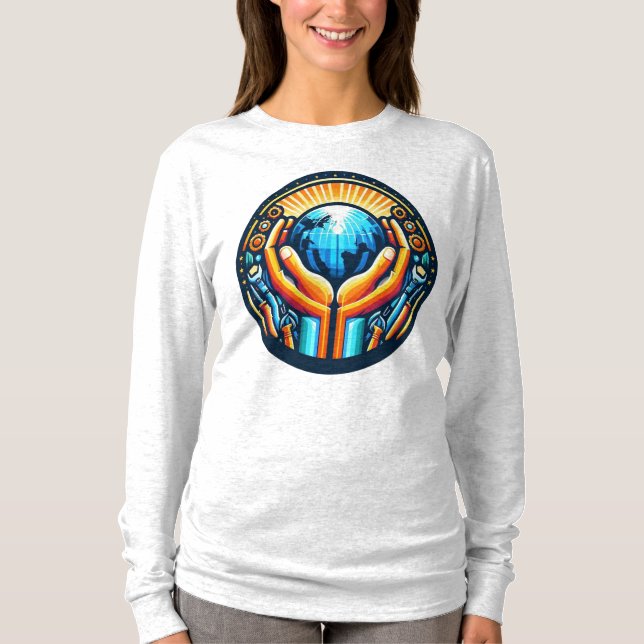 Basic Long Sleeve Honoring the Hands  T-Shirt (Front)