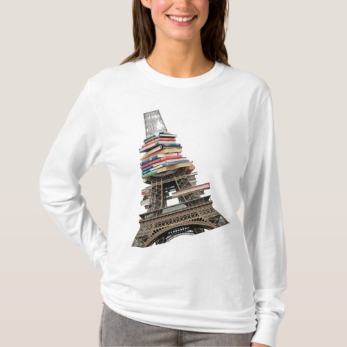 Basic Long Sleeve T_Shirt Eiffel tower