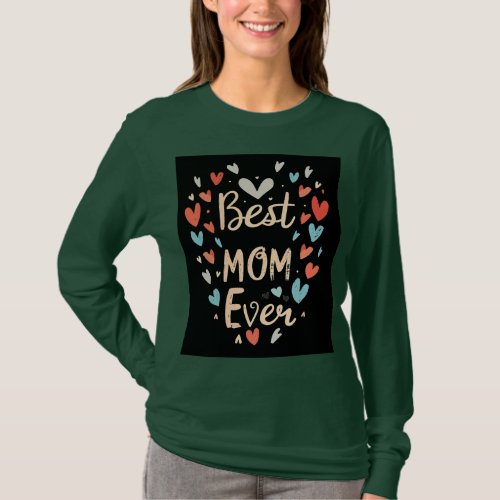  Basic Long Sleeve T_Shirt Mom special