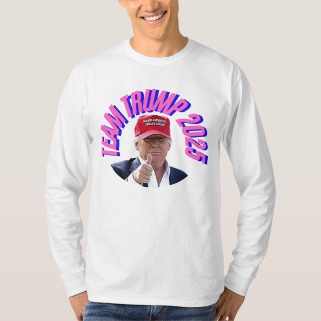 Basic Long Sleeve Team Trump T-Shirt (Front)