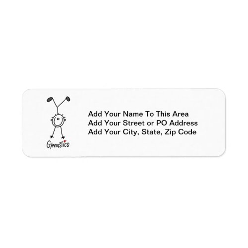 Basic Male Stick Figure Gymast T_shirts and Gifts Label