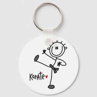 Basic Male Stick Figure Karate T-shirts and Gifts Keychain