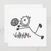Basic Male Stick Figure Volleyball (Front/Back)