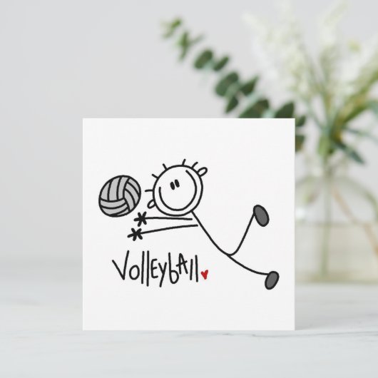 Basic Male Stick Figure Volleyball (Standing Front)