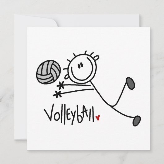 Basic Male Stick Figure Volleyball (Front)