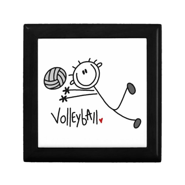 Basic Male Stick Figure Volleyball Gift Box (Front)