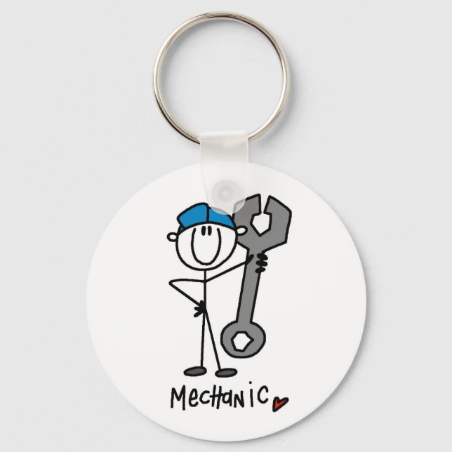 Basic Mechanic T-shirts and Gifts Keychain (Front)