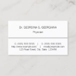 [ Thumbnail: Basic, Medical Specialist Business Card ]