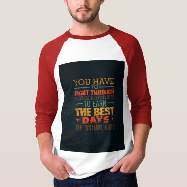 Basic Men's Rangal 3/4 Sleeve T-shirt  (Front)