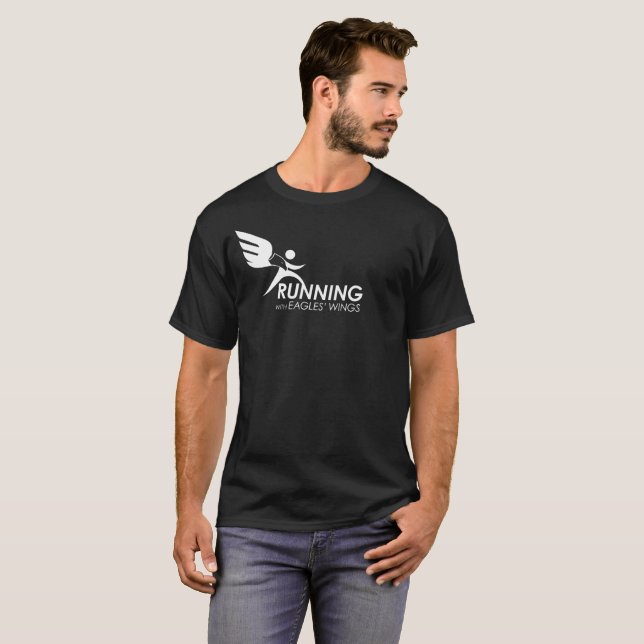 Basic Men's Tee: Running with Eagles' Wings T-Shirt (Front Full)