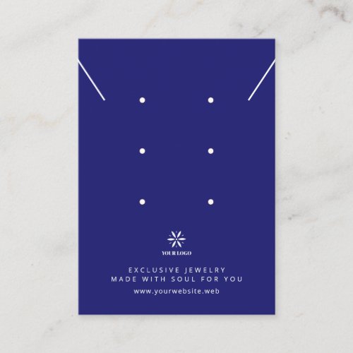 Basic Midnight Blue Jewelry Display Logo TMF26 Business Card