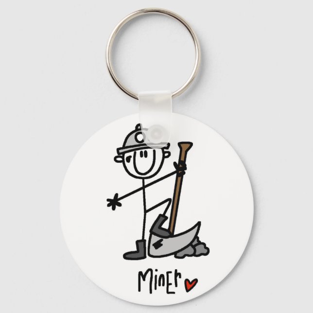 Basic Miner T-shirts and Gifts Keychain (Front)