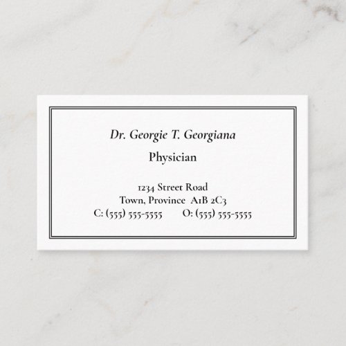 Basic  Minimal Business Card