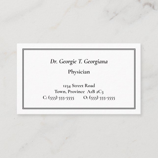 Basic & Minimal Business Card (Front)