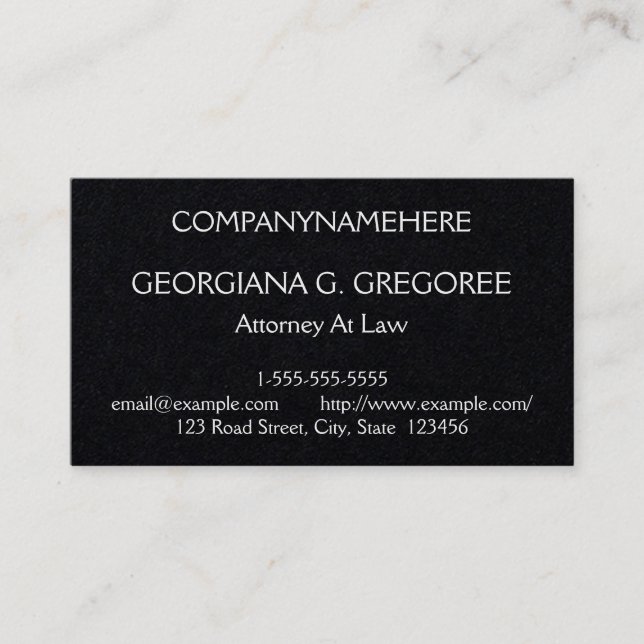 Basic, Minimal Business Card (Front)