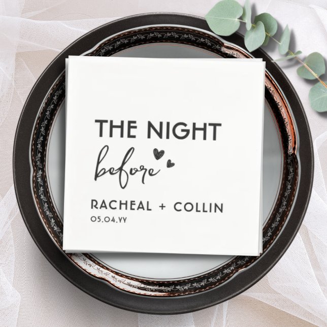 Basic Minimalist Simple Modern Rehearsal Dinner Napkins (Creator Uploaded)