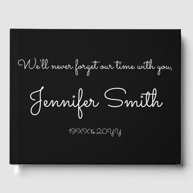 Basic & Minimalist Sympathies Guestbook (Front)