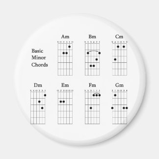 Basic Minor Chords Magnet