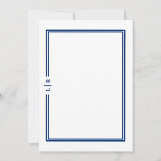 Basic Monogram #2 Flat Note Card