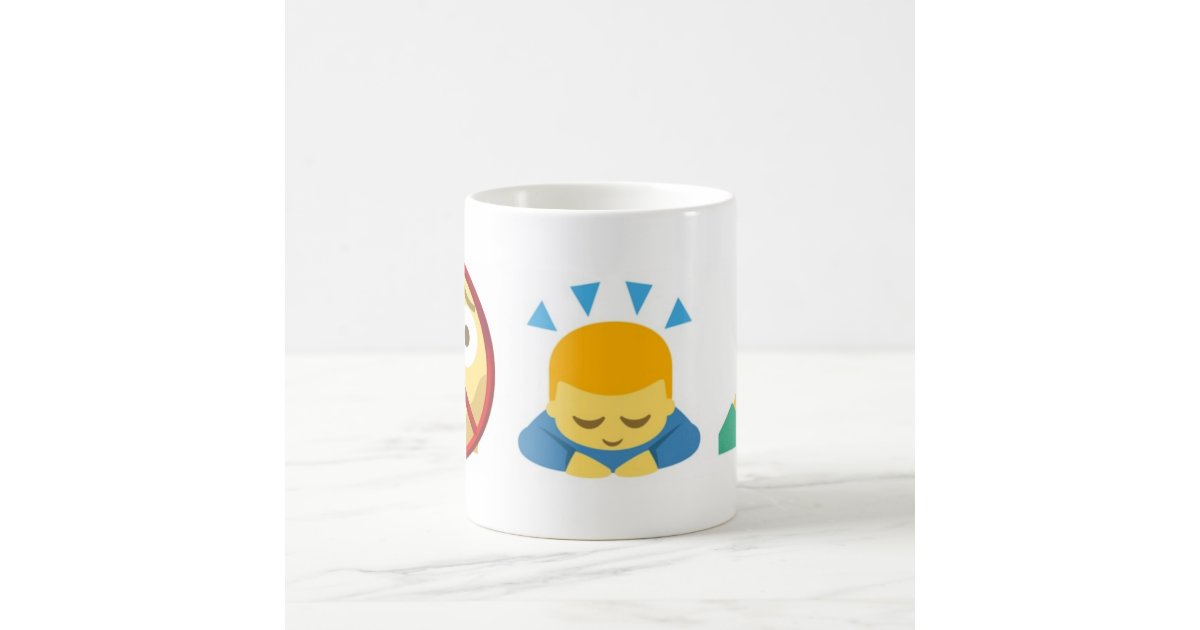 Basic Mug Emoji No Fear Bow Down Pray Zazzle Com Paste arrow emoji into your text to steer your readers in a the right direction. zazzle