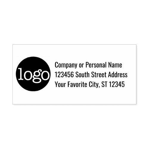Basic Office Business Address Label logo classic Self_inking Stamp