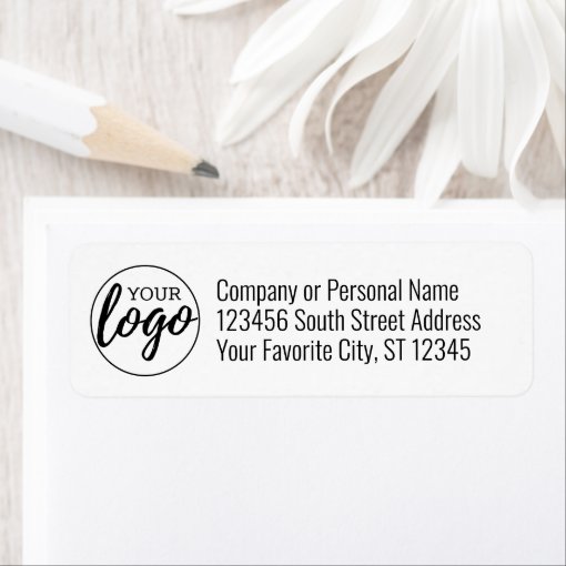 Basic Office Business Logo Address Label | Zazzle