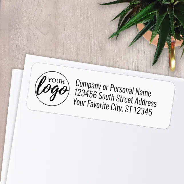 Basic Office Business Logo Address Label | Zazzle