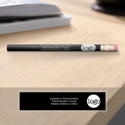 Basic Office Business Logo Text CAN EDIT black Pencil
