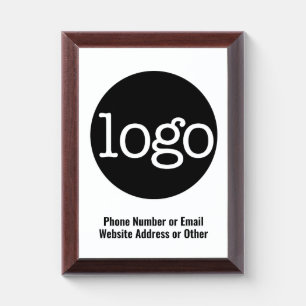 Basic Office Business Logo Text CAN EDIT color Award Plaque